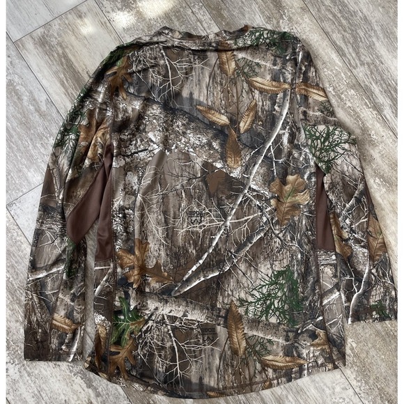 Men's Real tree Camo Shirt S Long Sleeve Green Brown Size Xl - Picture 2 of 6